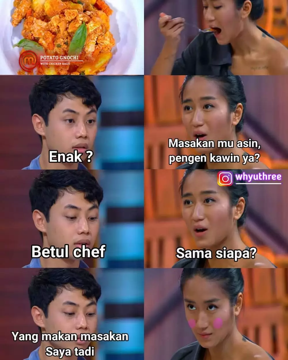 meme lucu gombalan ala MasterChef © 2020 instagram.com