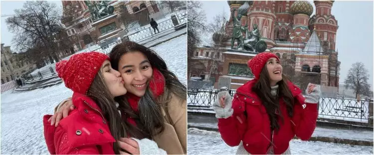 10 Momen Ayu Ting Ting liburan di Moscow, Didi Riyadi nggak ikut?