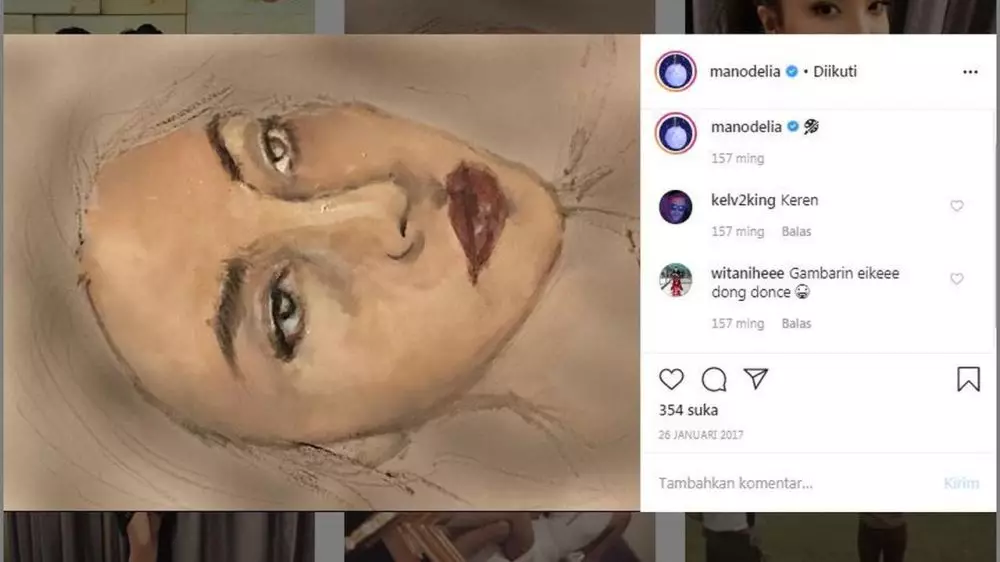 6 Lukisan wanita hasil karya Manohara, curi perhatian © 2020 instagram.com 6 Lukisan wanita hasil karya Manohara, curi perhatian © 2020 instagram.com