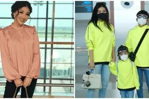 12 Inspirasi airport fashion Sarwendah, kasual hingga trendy