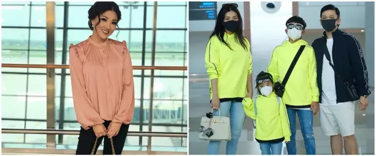 12 Inspirasi airport fashion Sarwendah, kasual hingga trendy