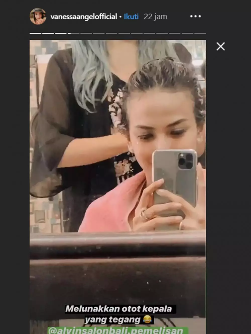 Persiapan resepsi Vanessa Anggel Instagram 