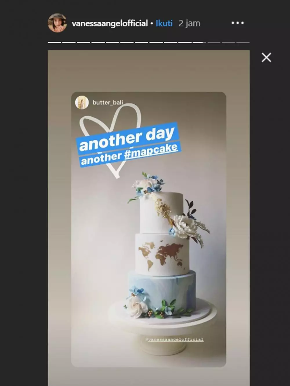 Persiapan resepsi Vanessa Anggel Instagram 