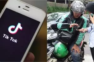 Aksi lucu 8 driver ojek online main TikTok, bikin ikutan goyang