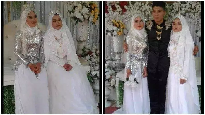 6 Kisah pernikahan unik seorang pria dengan 2 mempelai perempuan berbagai sumber