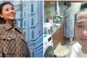 10 Gaya Sarwendah dasteran sambil selesaikan pekerjaan rumah