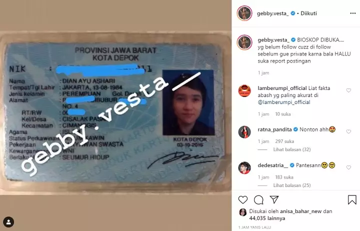 Identitas lengkap Lucinta dan kekasih Instagram 