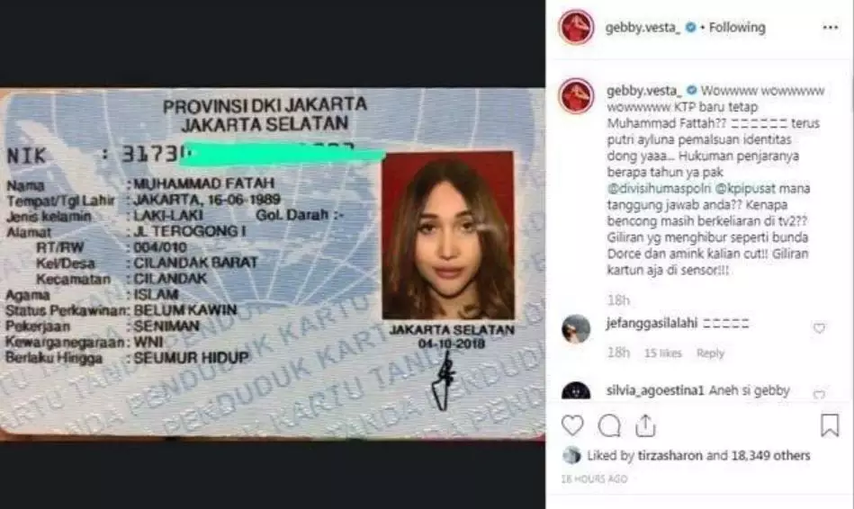 Identitas lengkap Lucinta dan kekasih Instagram 