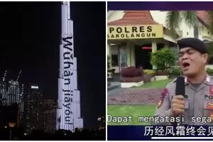 Polisi Indonesia ini beri dukungan untuk Wuhan, diapresiasi China