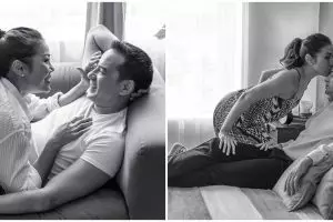 8 Gaya pemotretan Ari Wibowo & istri, mesra dan intim