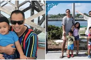 8 Momen Ardi Bakrie momong anak, bukti ayah idaman 