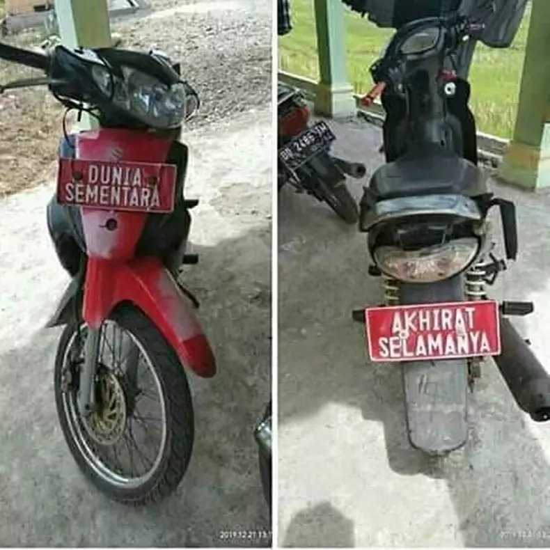 pelat nomor kendaraan absurd © 2020 1cak.com