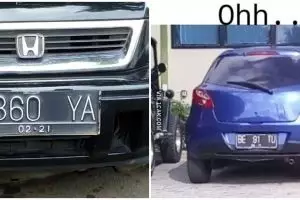 10 Pelat nomor kendaraan ini kalau dibaca absurd abis