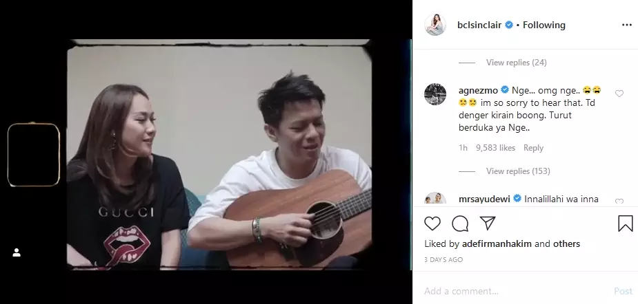 Agnez Mo ucap belasungkawa  Instagram  Agnez Mo ucap belasungkawa  Instagram