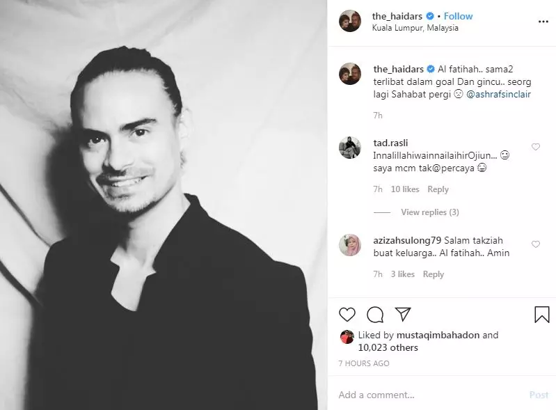 Pernah satu film, 7 seleb Malaysia berduka untuk Ashraf Sinclair berbagai sumber Pernah satu film, 7 seleb Malaysia berduka untuk Ashraf Sinclair berbagai sumber