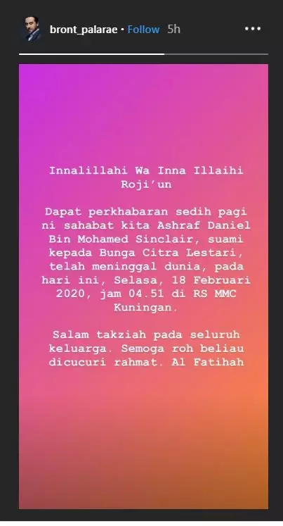 Pernah satu film, 7 seleb Malaysia berduka untuk Ashraf Sinclair berbagai sumber Pernah satu film, 7 seleb Malaysia berduka untuk Ashraf Sinclair berbagai sumber