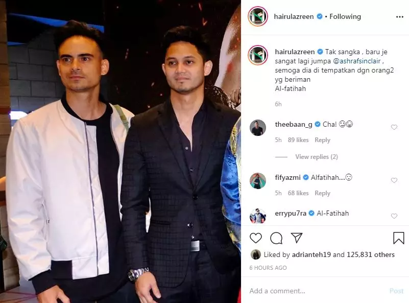 Pernah satu film, 7 seleb Malaysia berduka untuk Ashraf Sinclair berbagai sumber Pernah satu film, 7 seleb Malaysia berduka untuk Ashraf Sinclair berbagai sumber