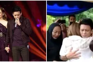 Momen Ariel Noah tenangkan BCL saat pemakaman Ashraf Sinclair