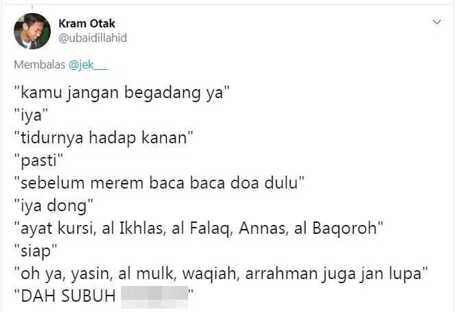 chat pengingat tidur © 2020 brilio.net