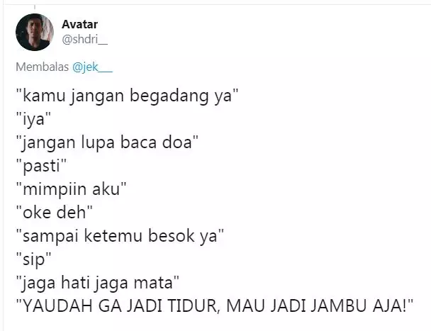 chat pengingat tidur © 2020 brilio.net