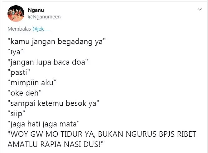 chat pengingat tidur © 2020 brilio.net