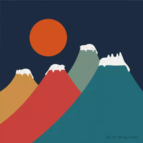 ilustrasi kucing unik Boredpanda.com