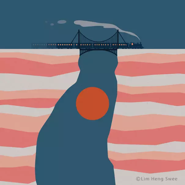 ilustrasi kucing unik Boredpanda.com