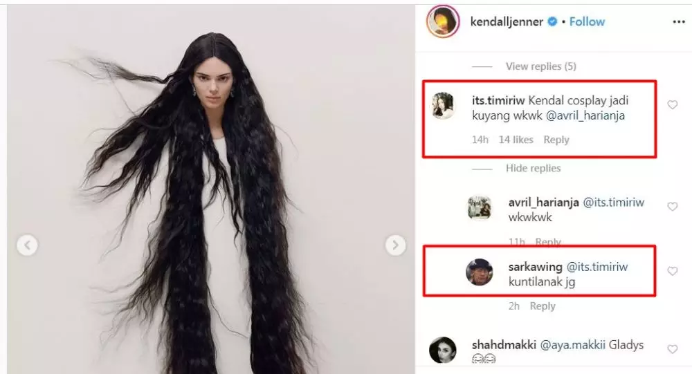 Potret Kendall mirip kuyang © 2020 brilio.net Potret Kendall mirip kuyang © 2020 brilio.net