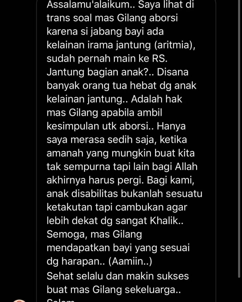 Gilang Dirga naik pitam  Instagram 