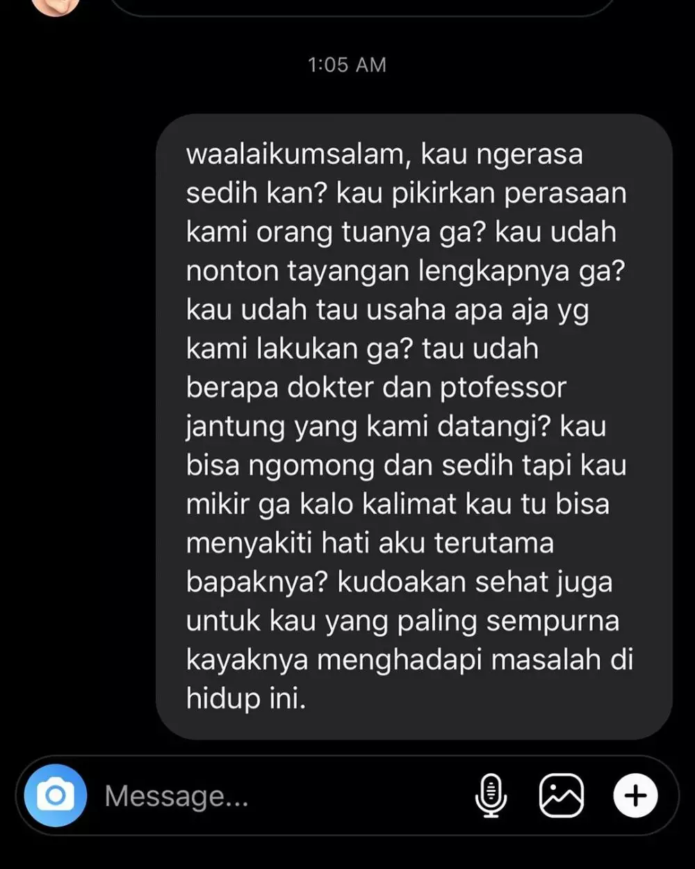 Gilang Dirga naik pitam  Instagram 