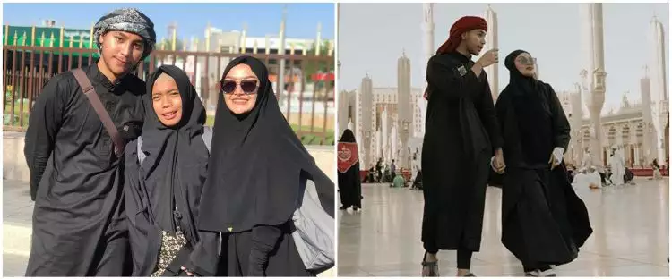 9 Momen Siti Badriyah umrah sama suami, penampilannya panen pujian