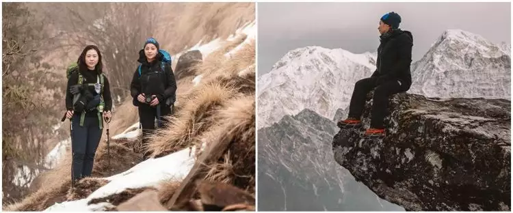 9 Potret Nikita Willy mendaki Himalaya, taklukan Mardi Himal