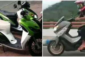 10 Potret lucu sepeda motor cuma ada di Indonesia, kocak pol