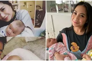 5 Momen hangat Nagita Slavina gendong bayi kembar Syahnaz
