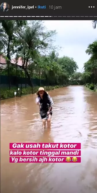 Jennifer Jill kena banjir  Instagram 