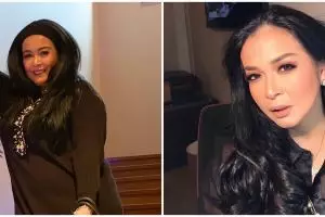 Aksi santai Jennifer Jill saat kompleks rumah mewahnya kebanjiran