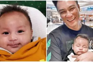 6 Momen Kiano temani Baim Wong salat di masjid, anteng banget