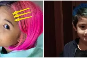 Tampil beda, 5 anak seleb ini ganti warna rambut