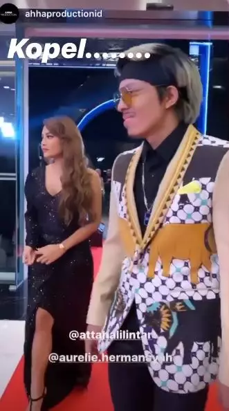 potret kompak Atta Halilintar dan Aurel di Bilboard Music Awards Instagram
