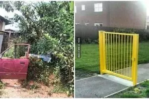10 Kreasi nyeleneh pagar rumah ini bikin pengen ketawa