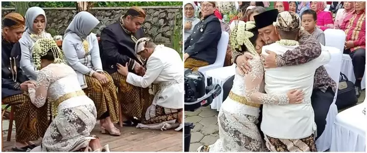 7 Momen pernikahan Satrio anak Dono Warkop, Indro jadi saksi