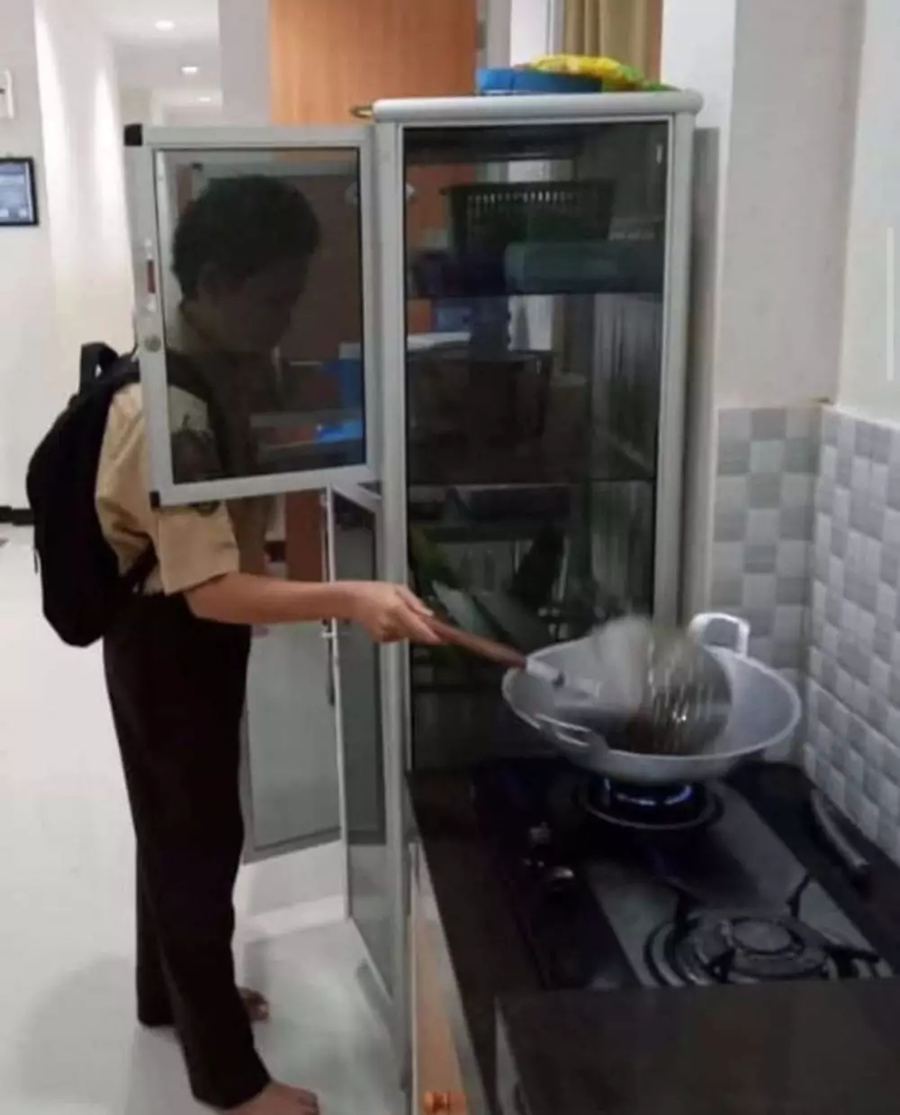 Aksi orang belajar masak ini hasilnya bikin geleng kepala Istimewa