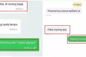 10 Chat lucu driver ojek online salah ketik, endingnya kocak