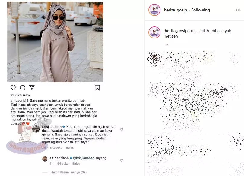  Unggahan Siti Badriah ini tuai kontroversi Instagram 
