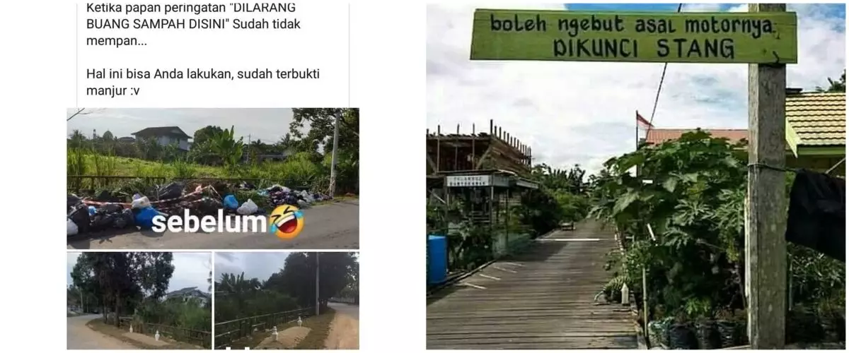 10 Potret lucu jenis peringatan di Indonesia, kocak