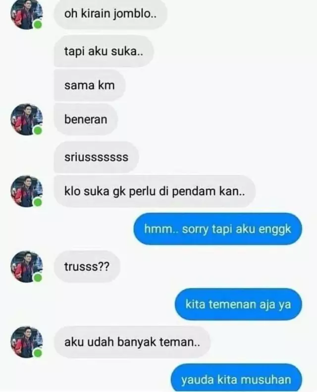 10 Chat udah ditolak dari awal PDKT Berbagai sumber