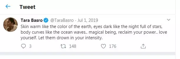 Aksi Tara Basro lawan standar kencantikan twitter