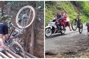 14 Momen pesepeda tak sengaja terpotret ini bikin deg-degan