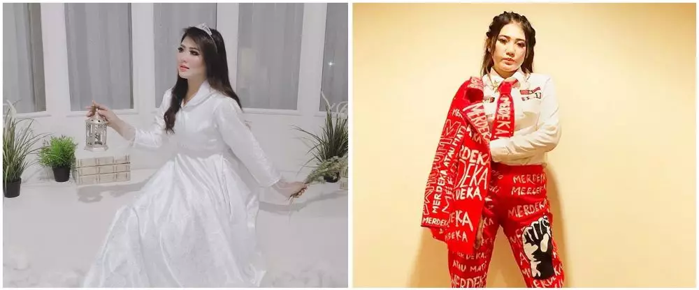 Beda gaya Via Vallen & Mella Rossa Instagram  Beda gaya Via Vallen & Mella Rossa Instagram