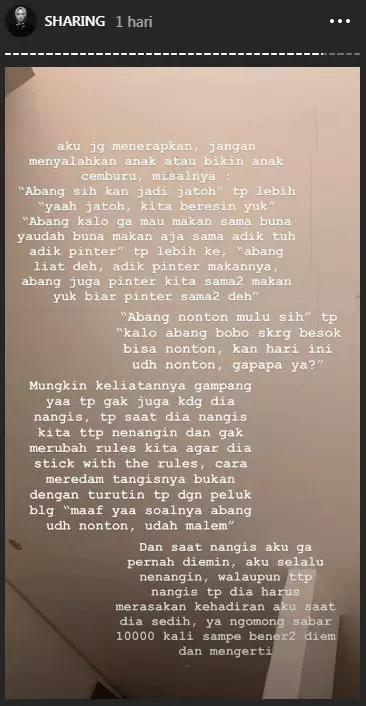 Tips parenting Rachel Vennya Instagram 